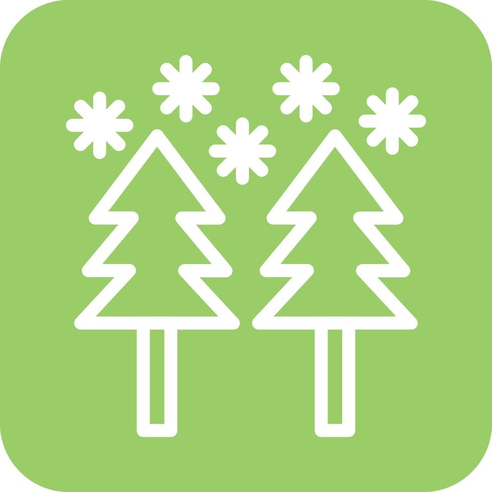 Snow Forest Icon Vector Design