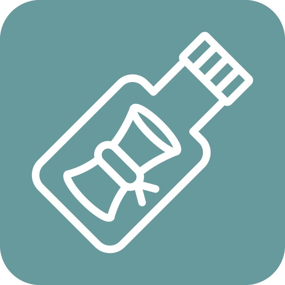 Message In A Bottle Icon Vector Design
