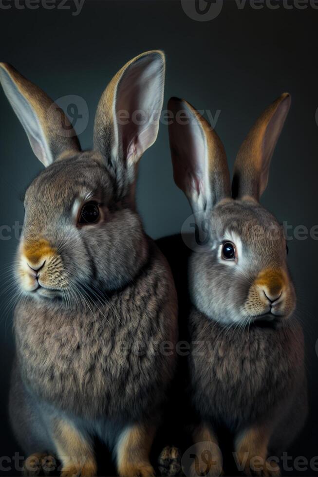 two of rabbit. photo