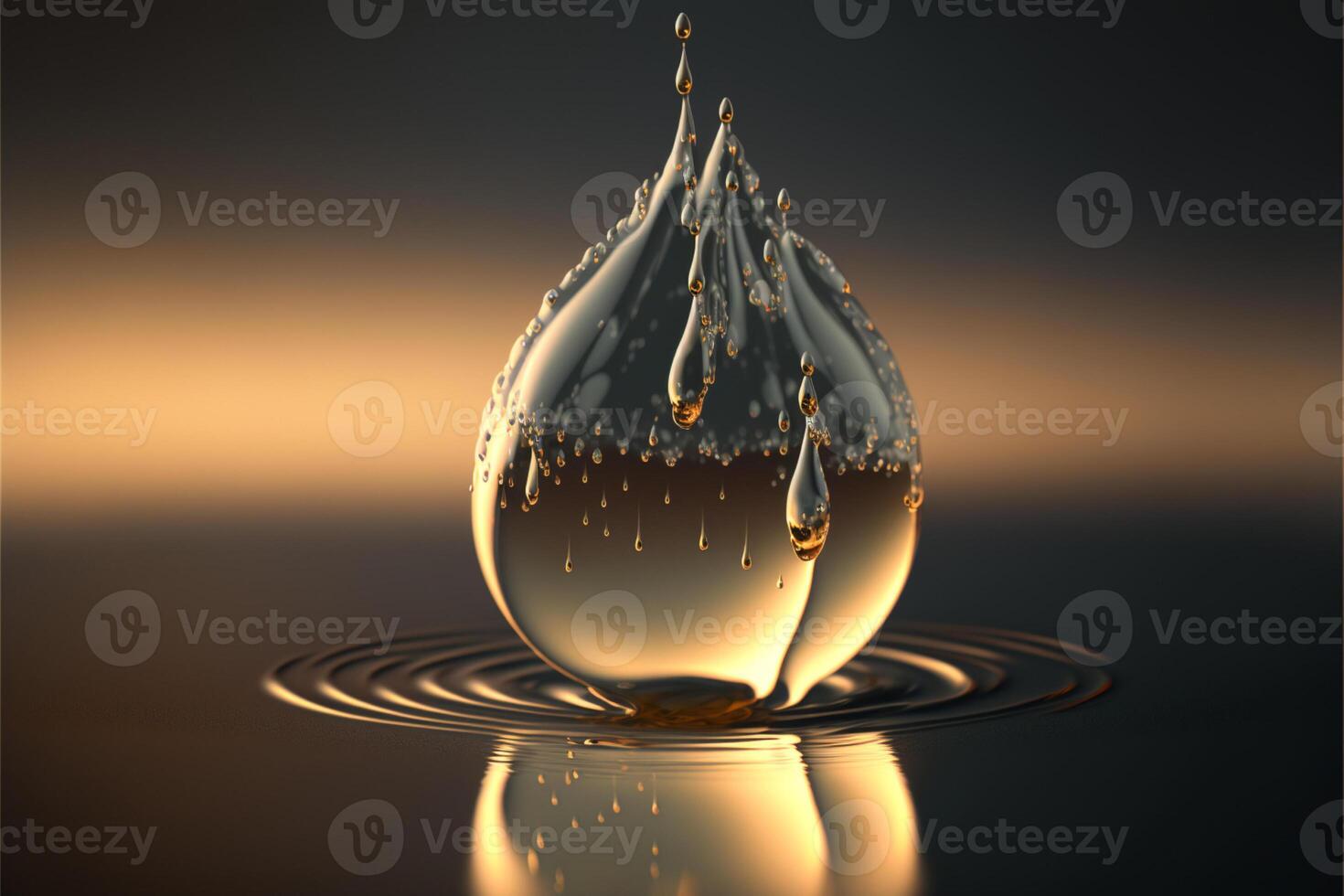 water drop cinematic lighting. photo