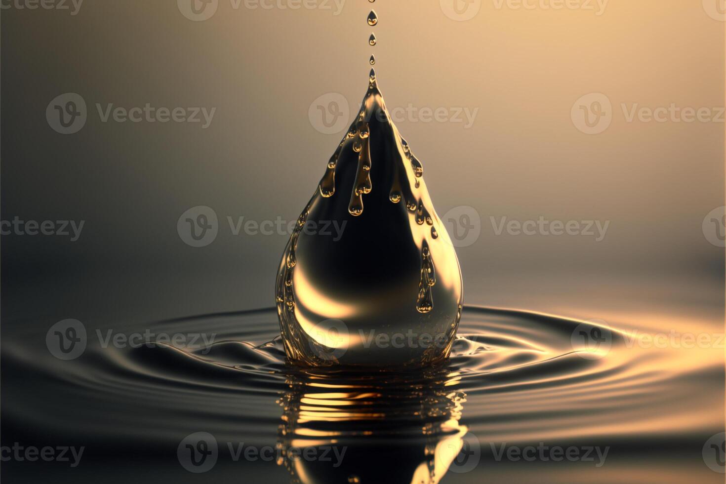 water drop cinematic lighting. photo