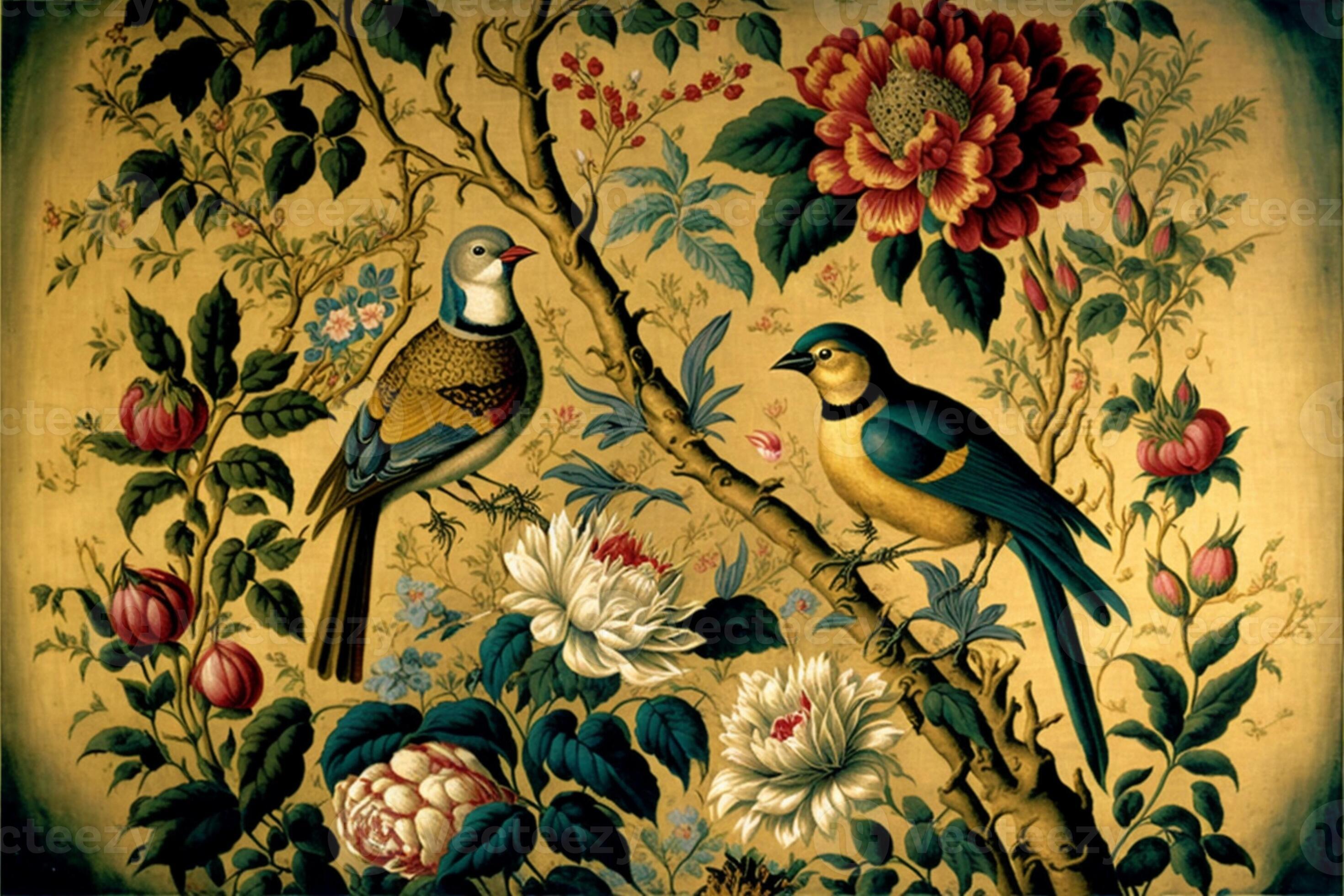old masters floral background pattern wallpaper flowers. 22846107 Stock