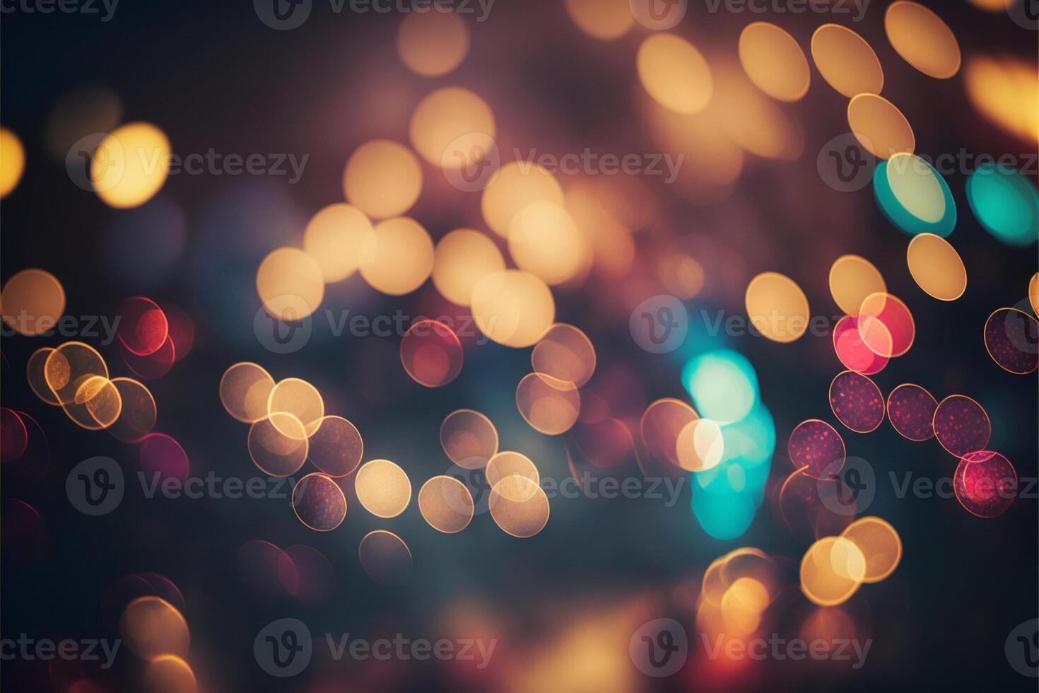 Christmas lights bokeh background rich colours. photo