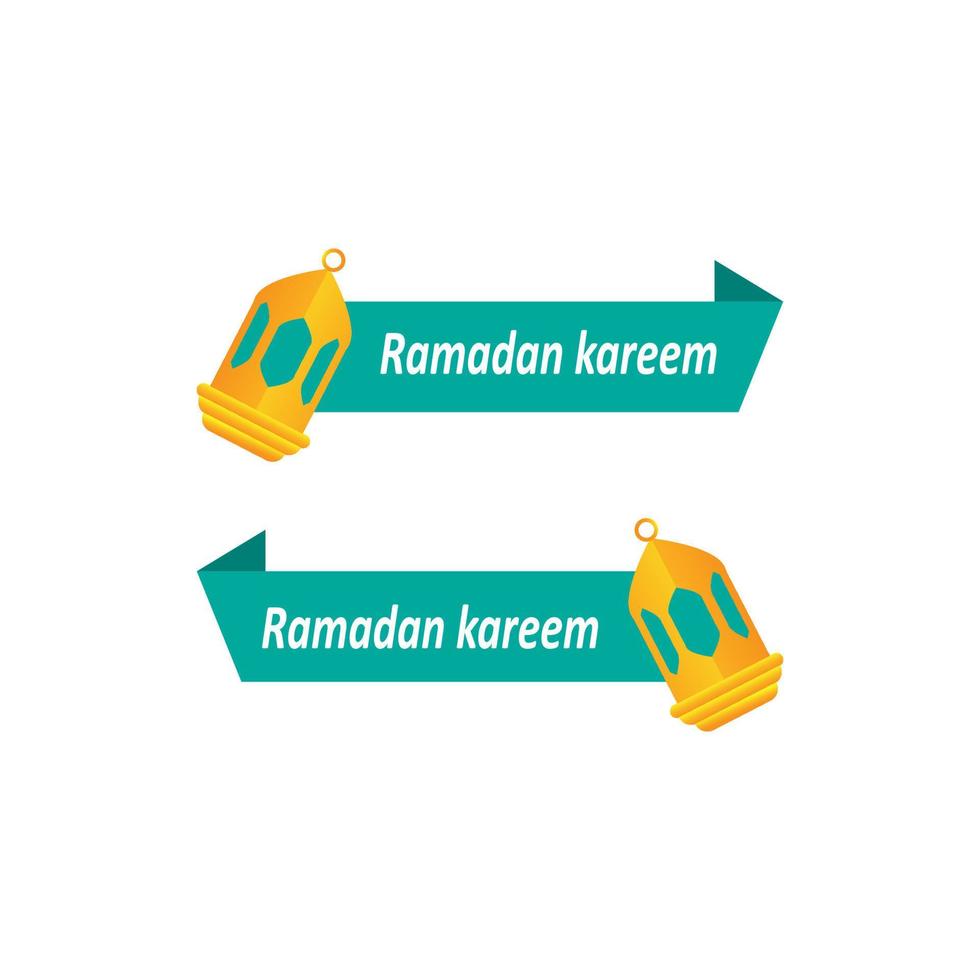 Design label tag for greeting islamic banner vector