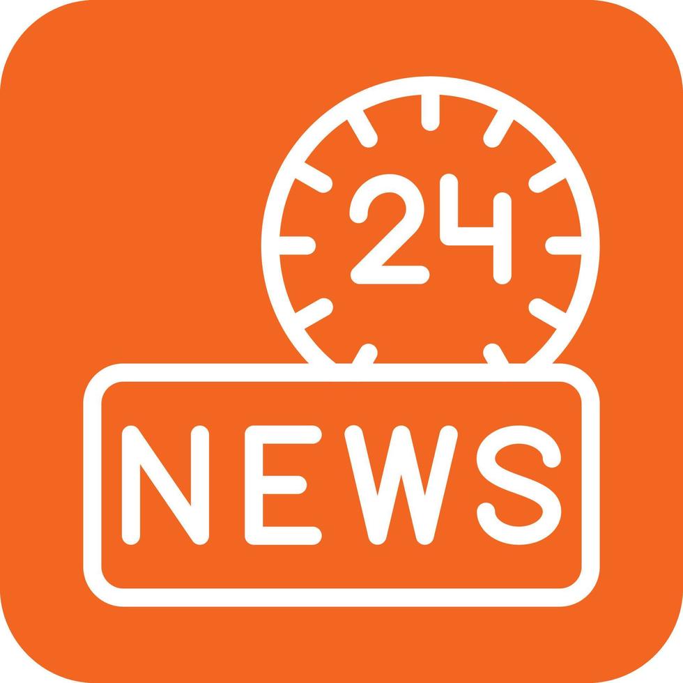 24 Hours News Icon Vector Design