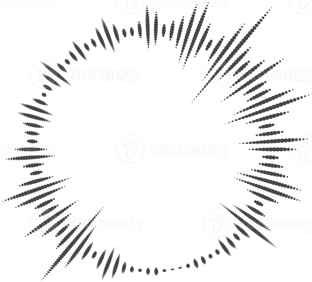 Circle audio wave. Circular music sound equalizer. Abstract radial radio and voice volume symbol png