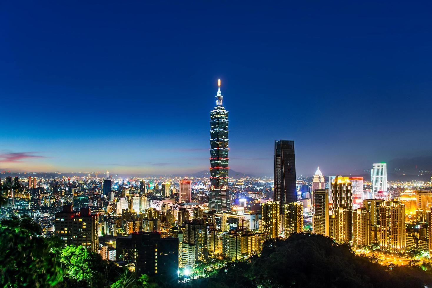 TAIPEI, TAIWAN - OCT 09, 2017-known as the Taipei World Financial Center is a landmark skyscraper in Taipei, Taiwan. The building was officially classified as the world's tallest in 2004 until 2010. photo