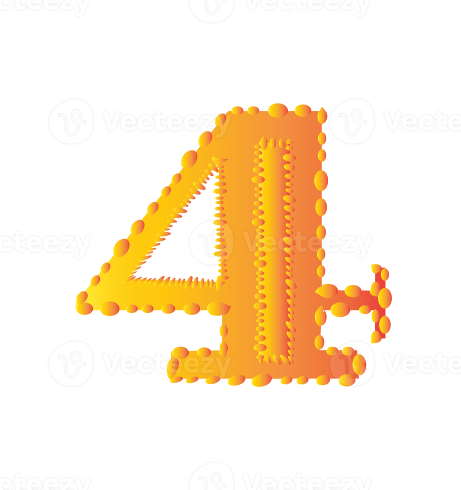 Number 4, four number png
