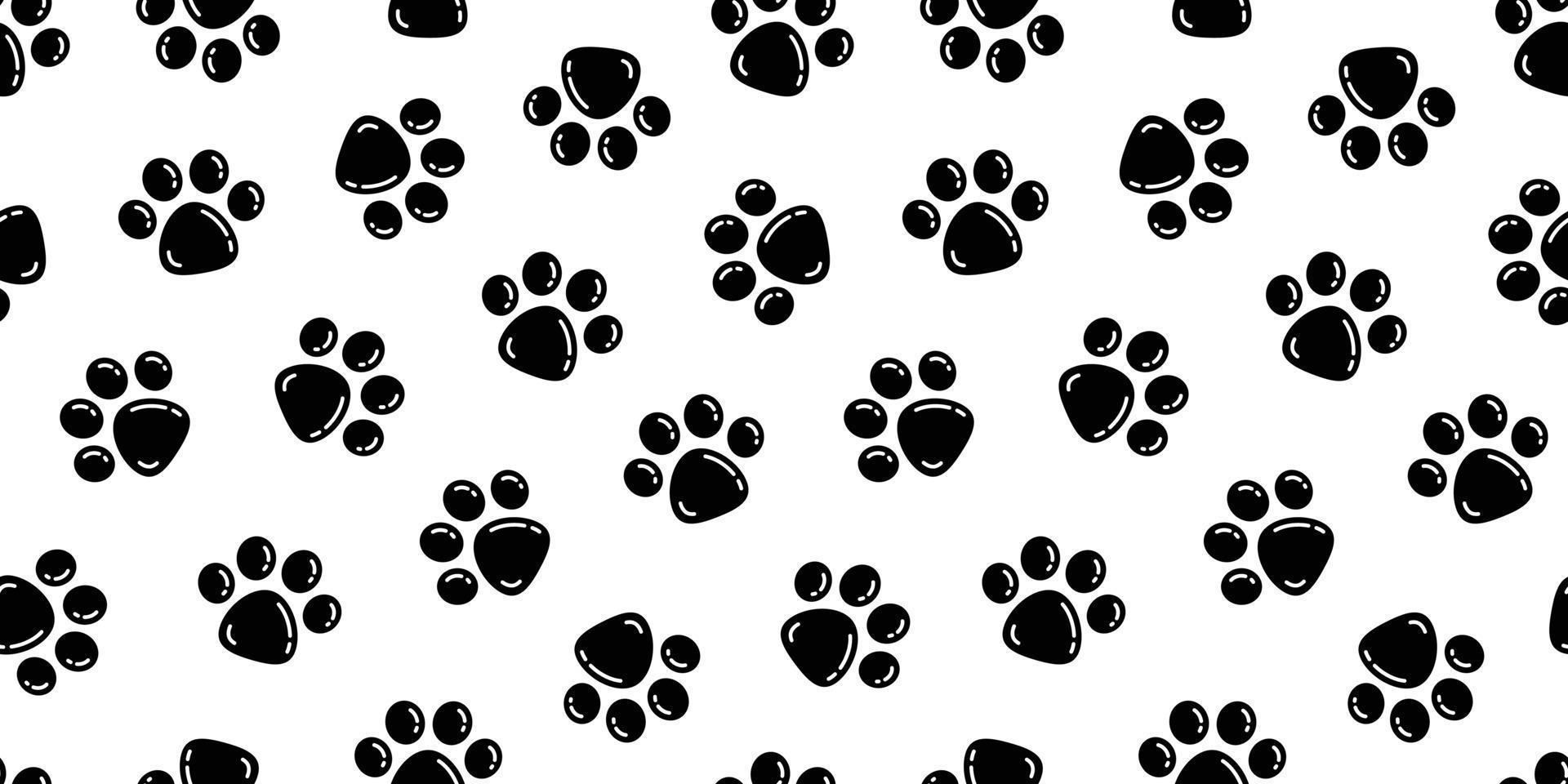 Dog Paw Seamless Pattern vector Cat paw footprint isolated wallpaper background