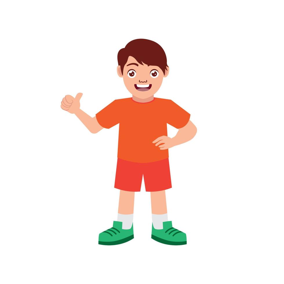 Kids Illustration vector with thumbs up