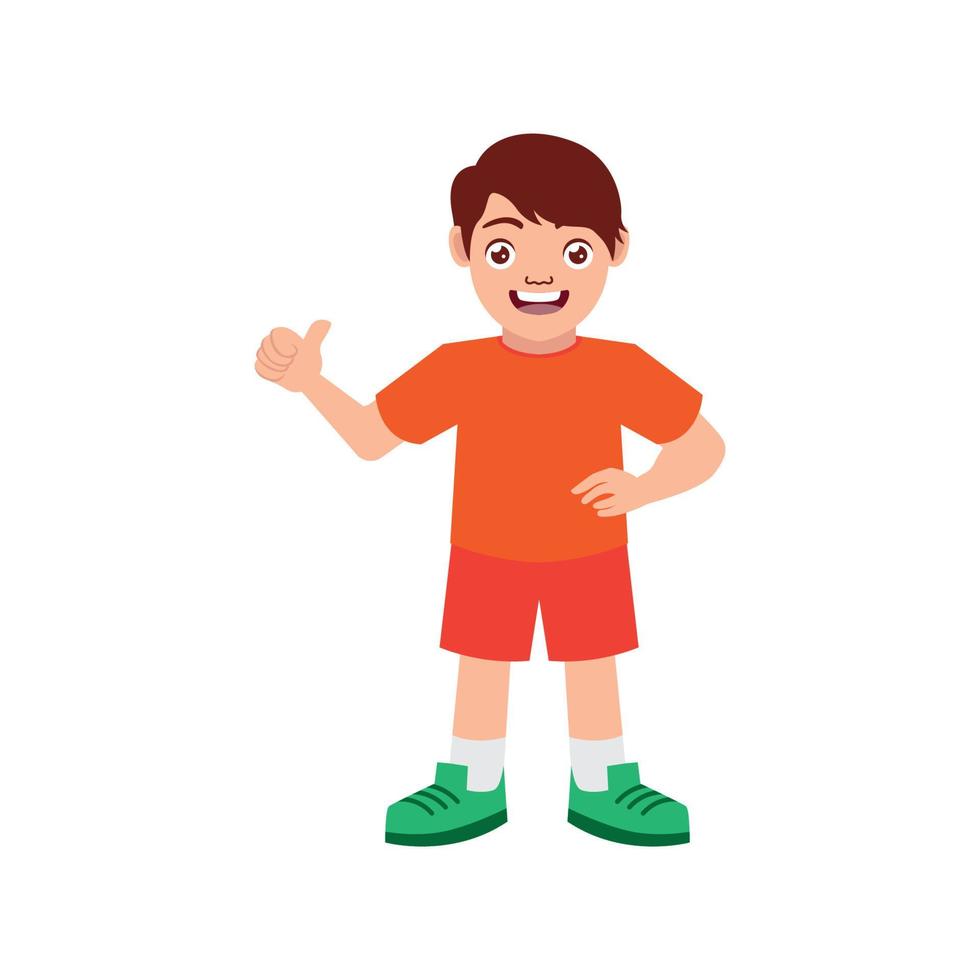 Kids Illustration vector with thumbs up