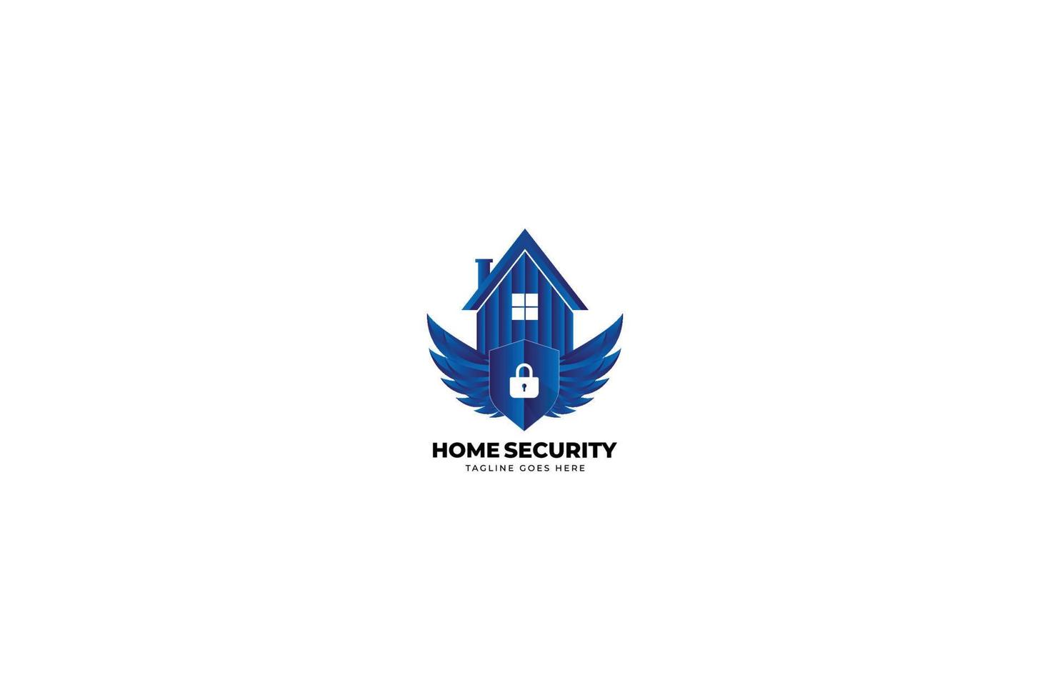 home protection logo design template with color gradient vector