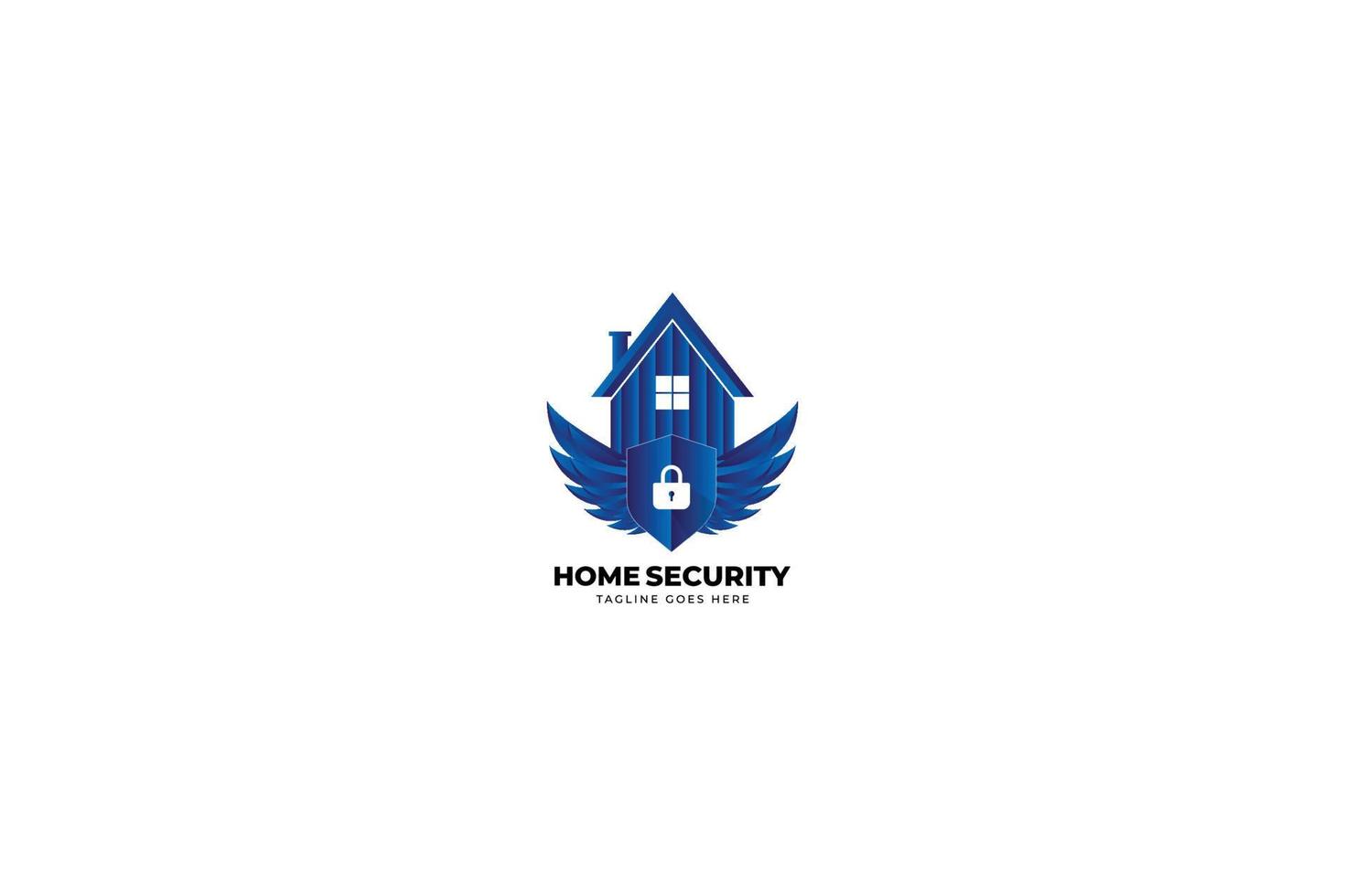 hogar proteccion logo diseño modelo con color degradado vector