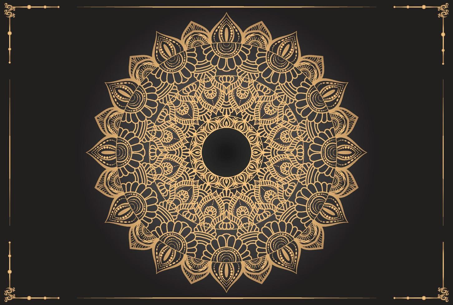 ornamental lujo mandala modelo antecedentes con real dorado arabesco modelo Arábica islámico este estilo. tradicional turco, indio motivos genial para tela y textil, fondo de pantalla, embalaje etc vector