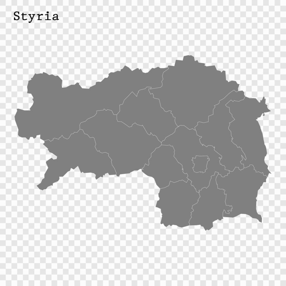 alto calidad mapa es un estado de Austria vector