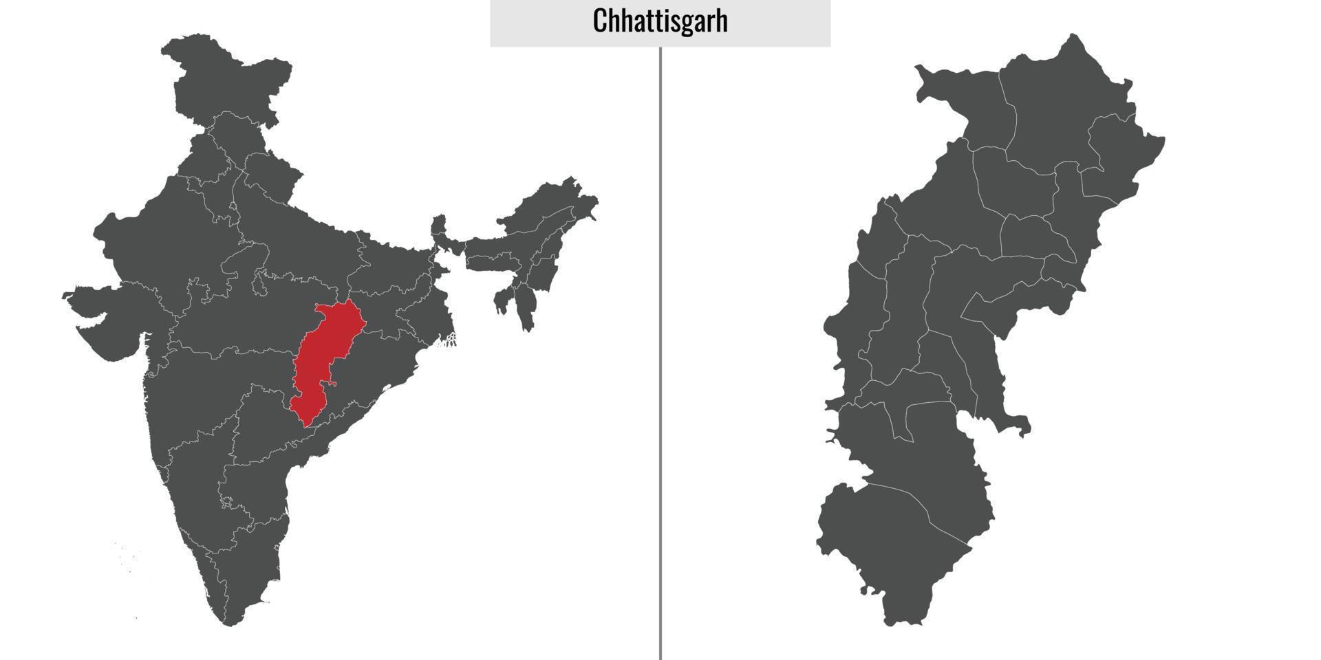 map state of India vector