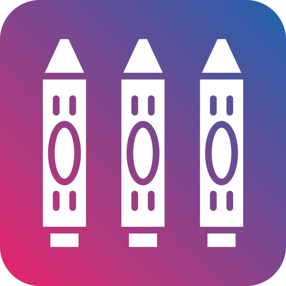 Pencil Crayon Icon Vector Design