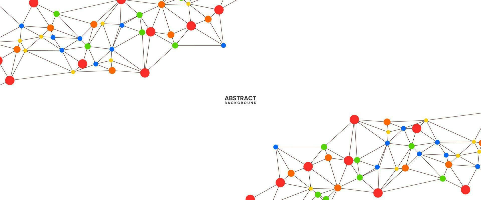 abstract background with triangle shape pattern and colorful dots molecular vector