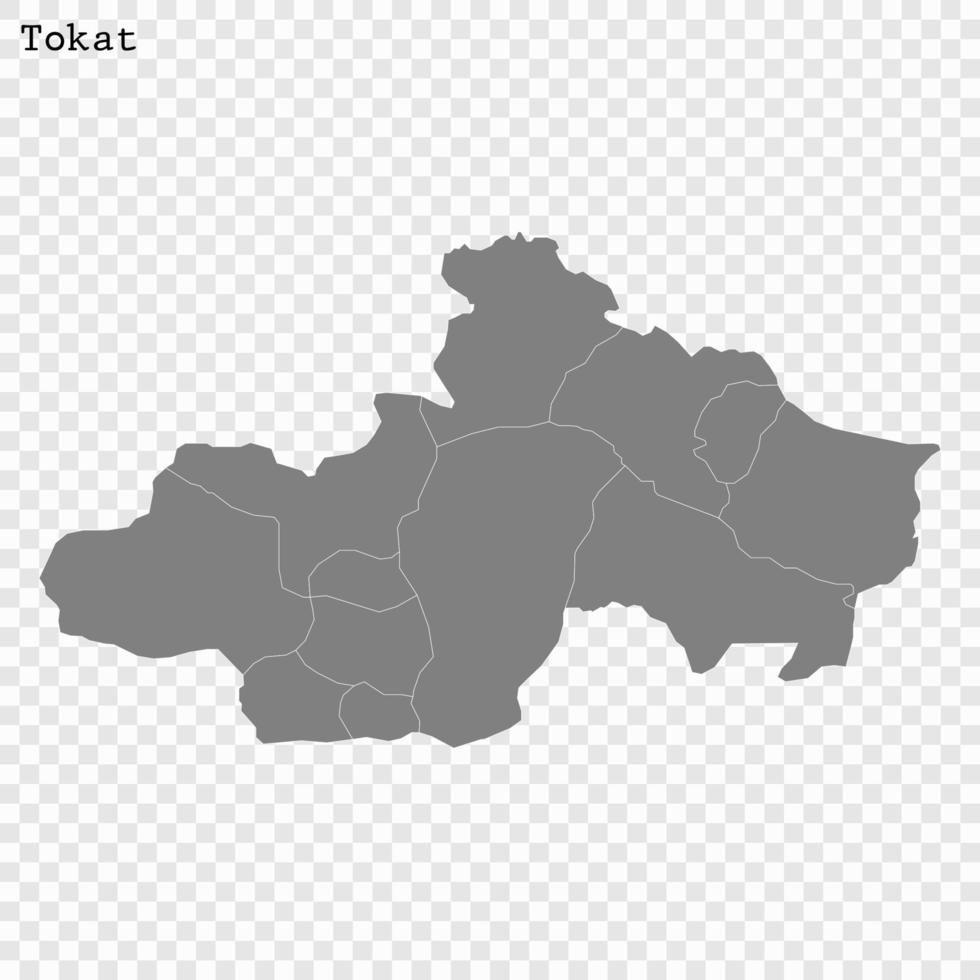 High Quality map is a province of Turkey vector