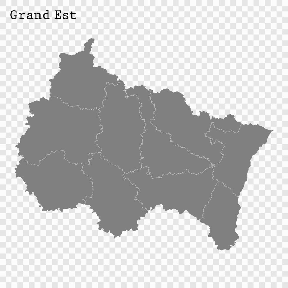 High Quality map region of France vector