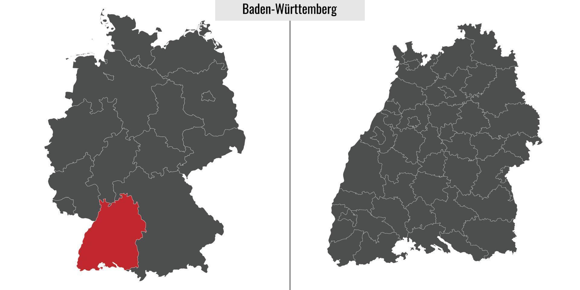 mapa estado de Alemania vector