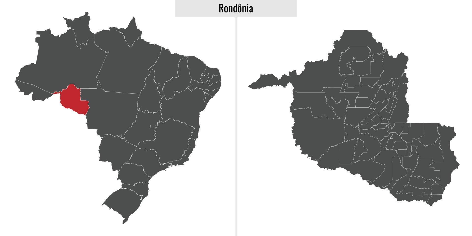 mapa estado de Brasil vector