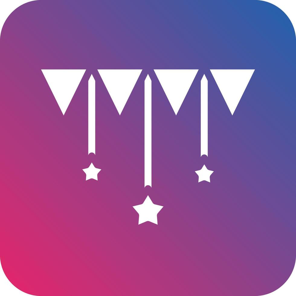 Bunting Icon Vector Design