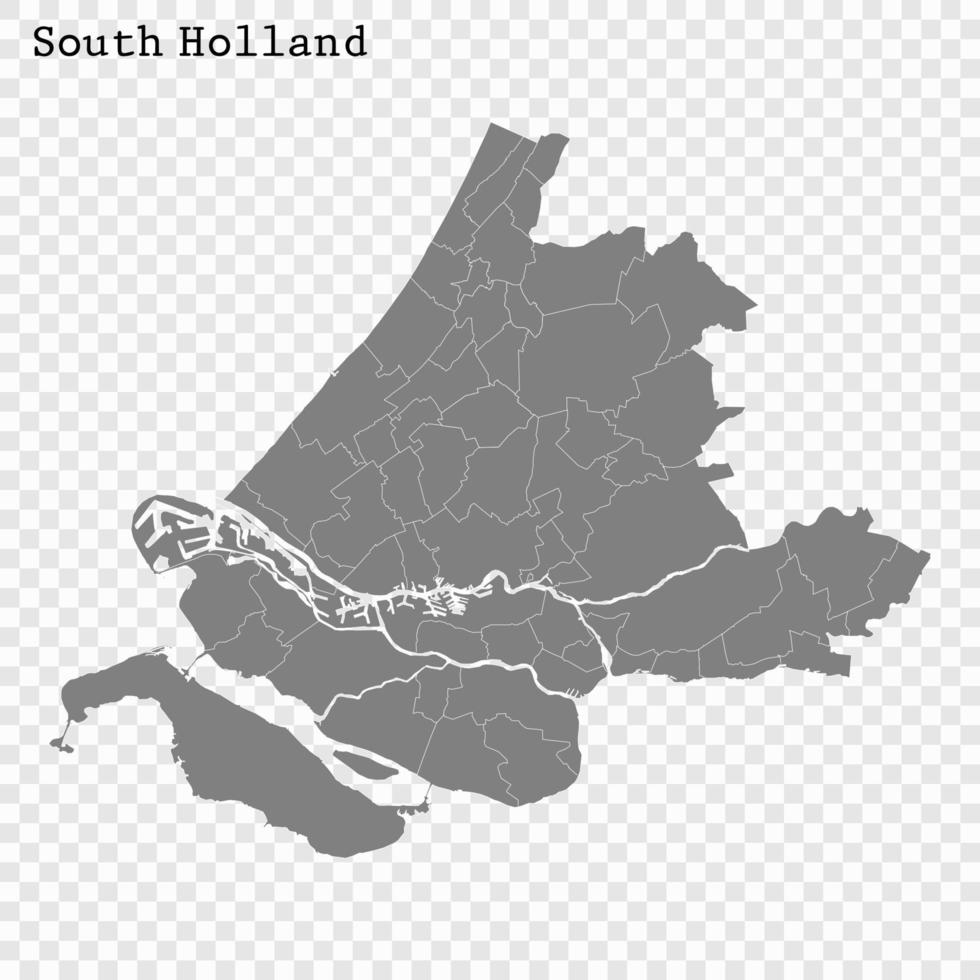 alto calidad mapa es un provincia de Países Bajos vector