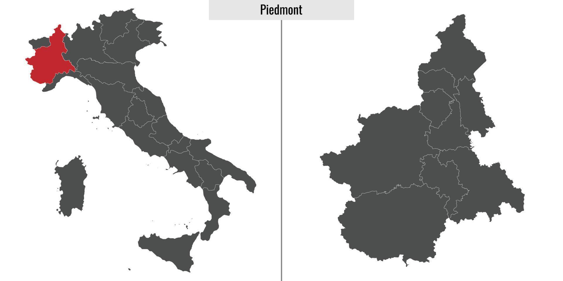 mapa provincia de Italia vector