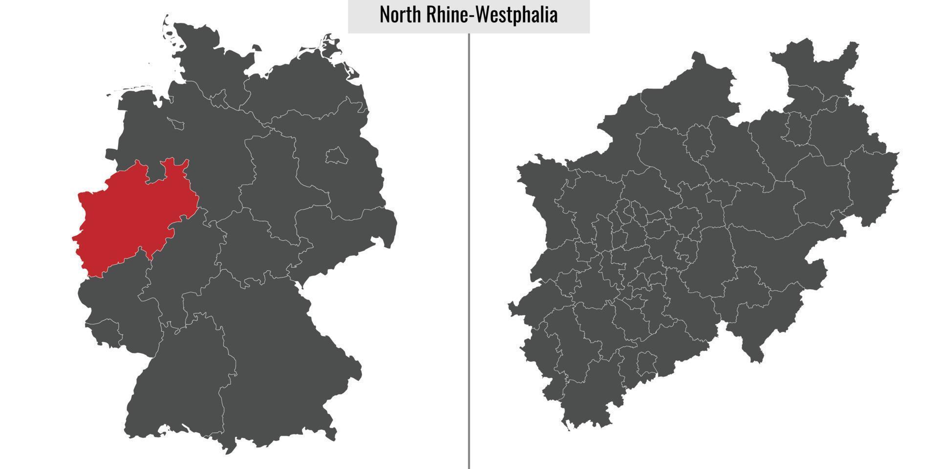 mapa estado de Alemania vector