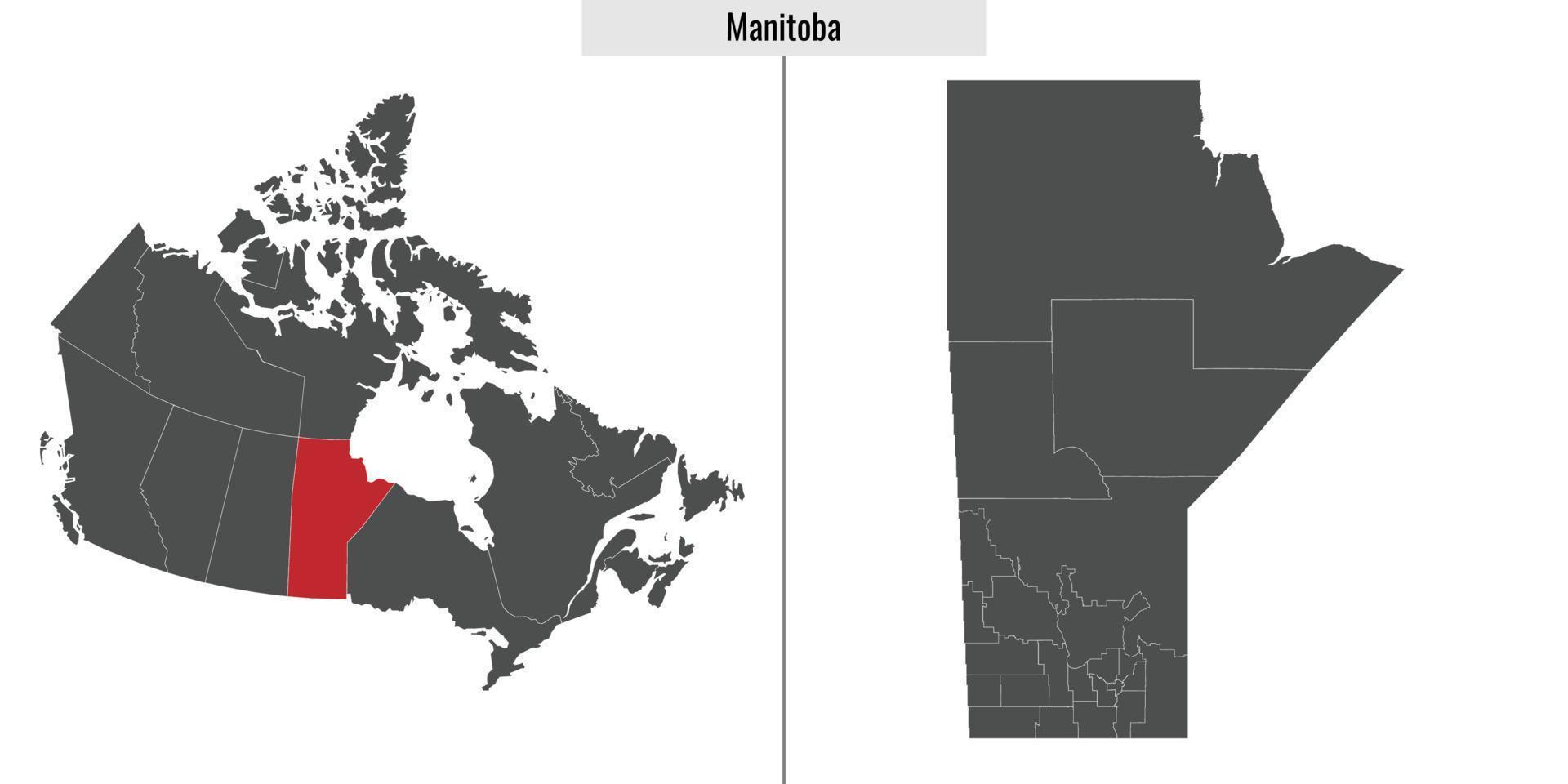 mapa provincia de canada vector