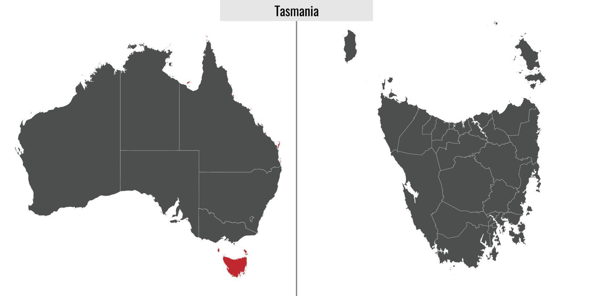 map state of Australia vector