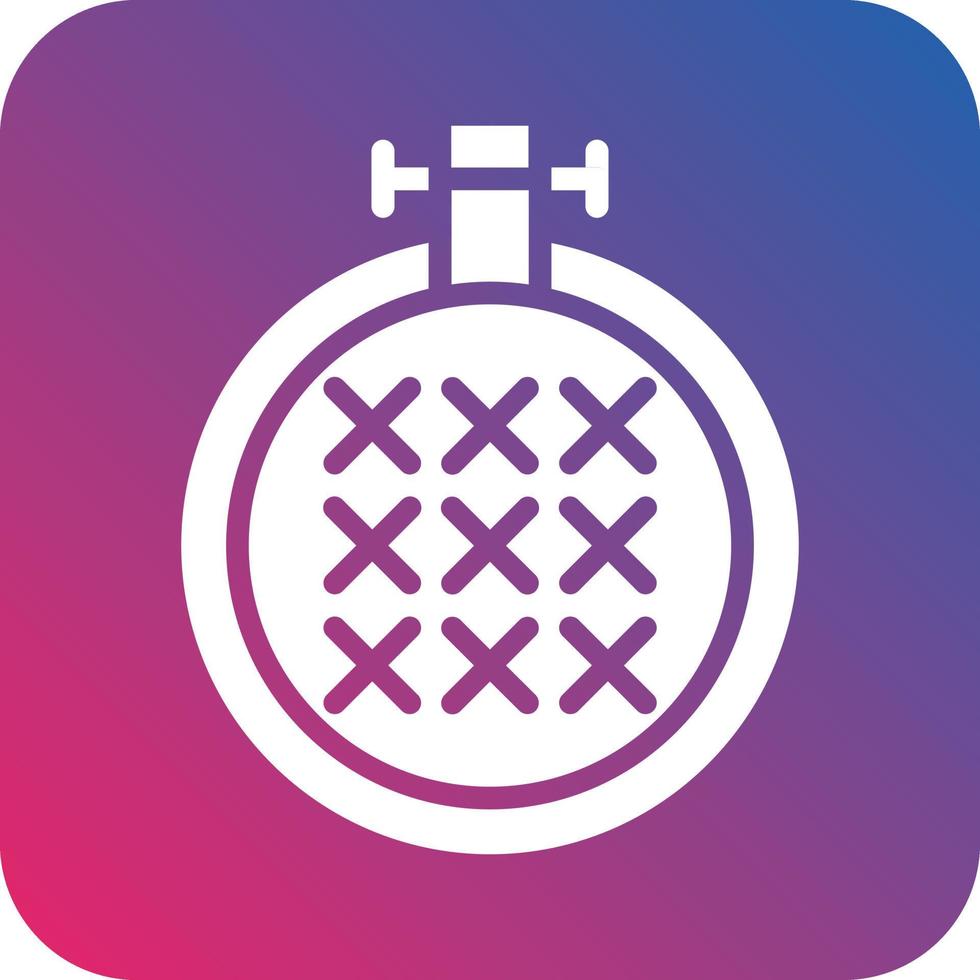 Cross Stitch Icon Vector Design