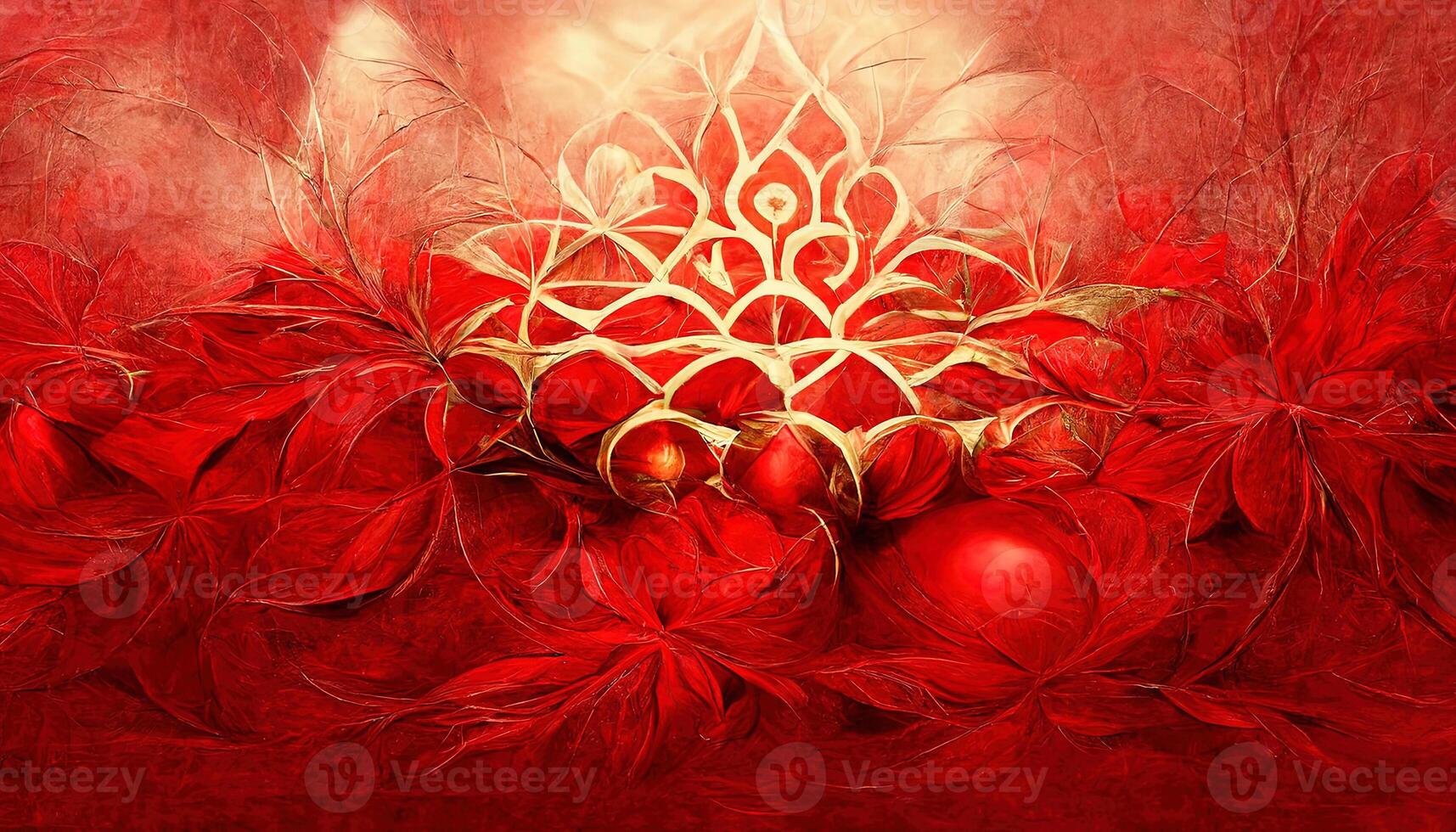 Sparkling christmas tree on red bokeh shiny background. photo