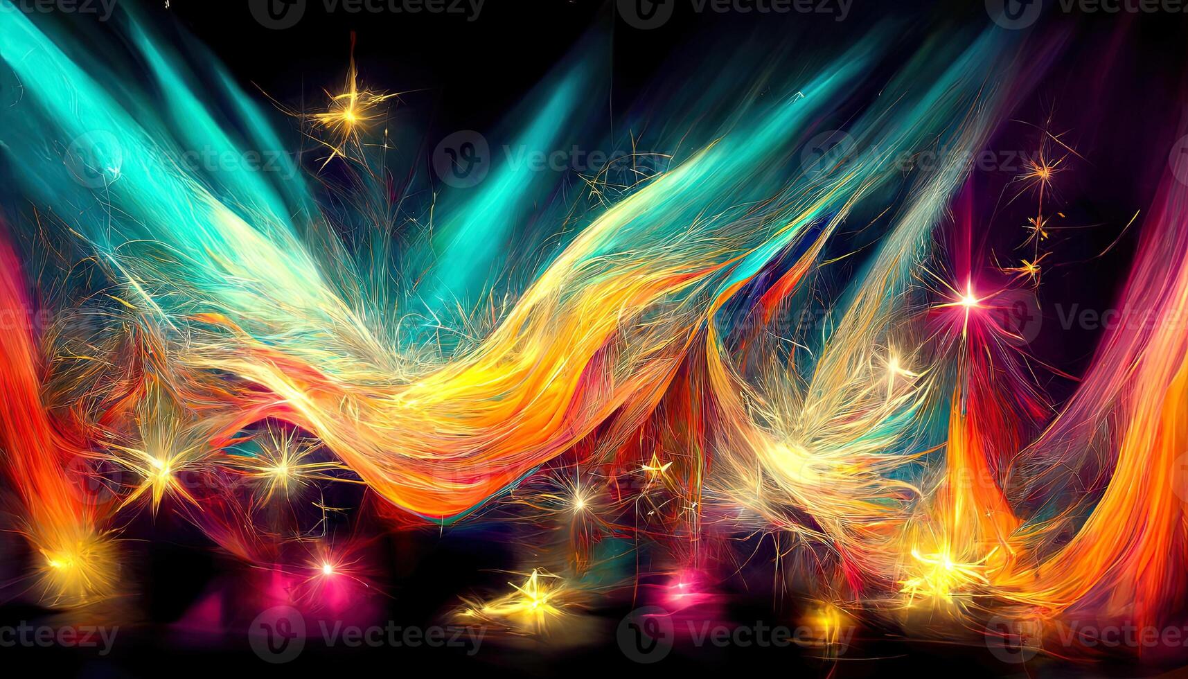 Vector colorful lights background. photo