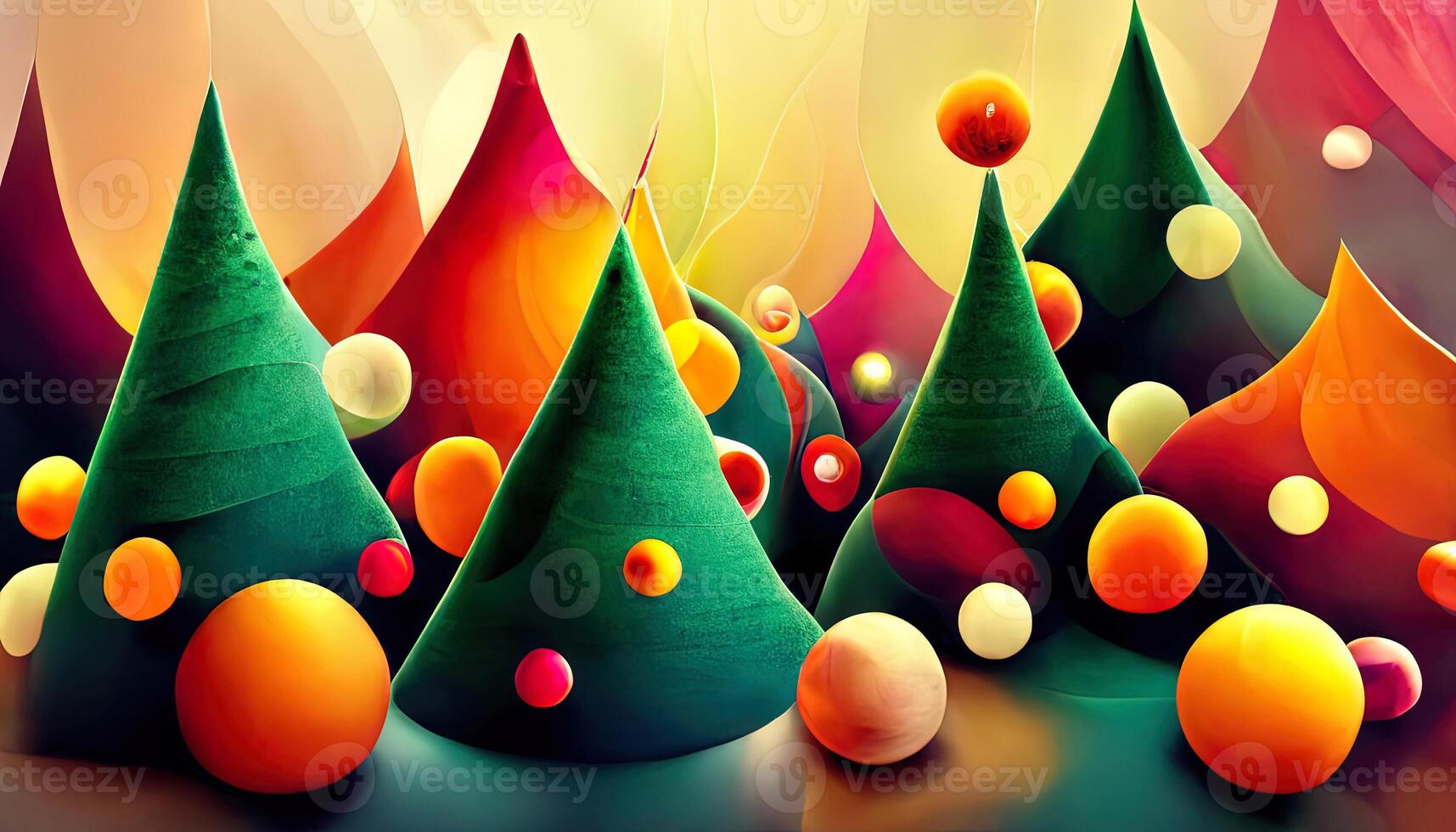 Amazing Colorful abstract christmas tree background wallpaper. photo