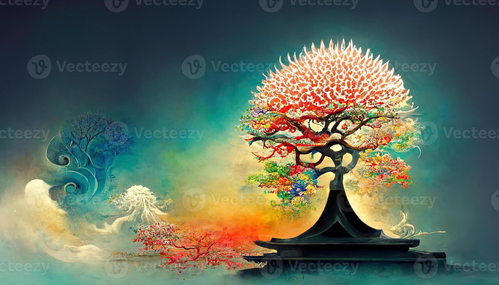 Magic tree concept illustration. photo