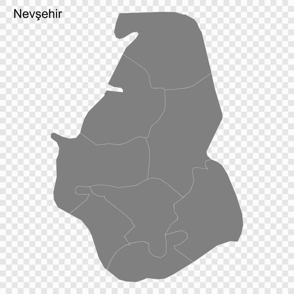 High Quality map is a province of Turkey vector