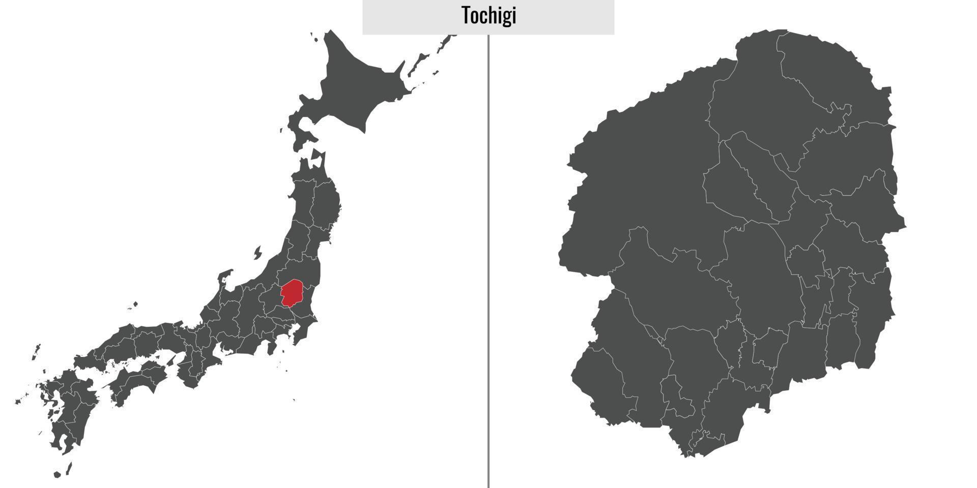 mapa prefectura de Japón vector