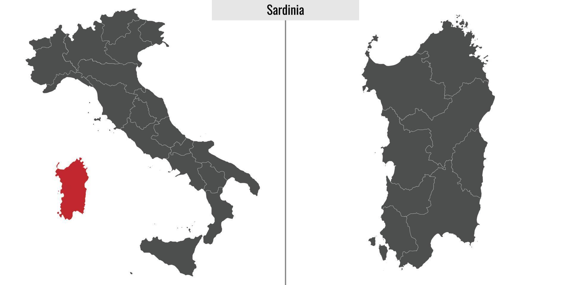 mapa provincia de Italia vector