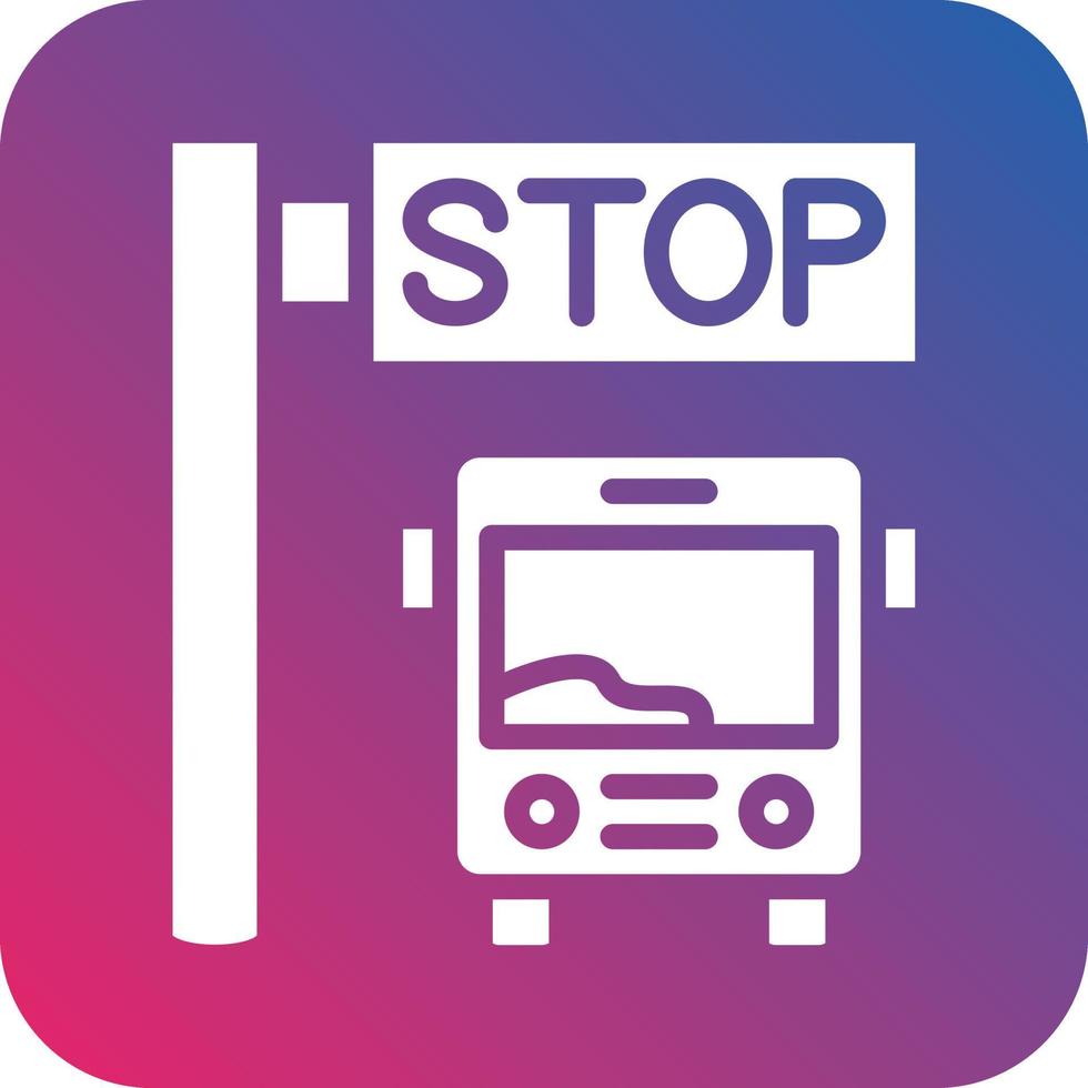 Bus Stop Icon Vector Design