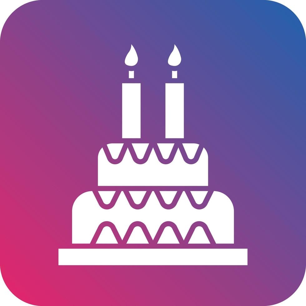 Birthday Cake Icon Vector Design