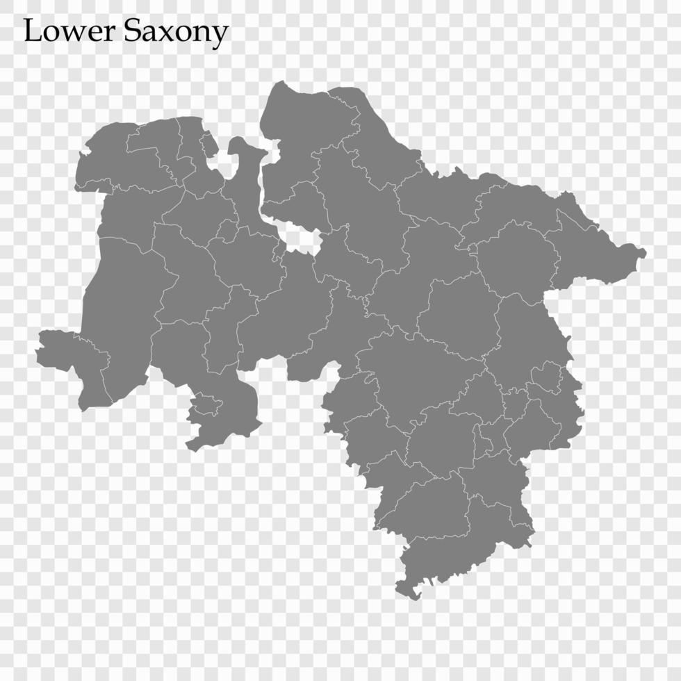 mapa de alta calidad es un estado de Alemania vector