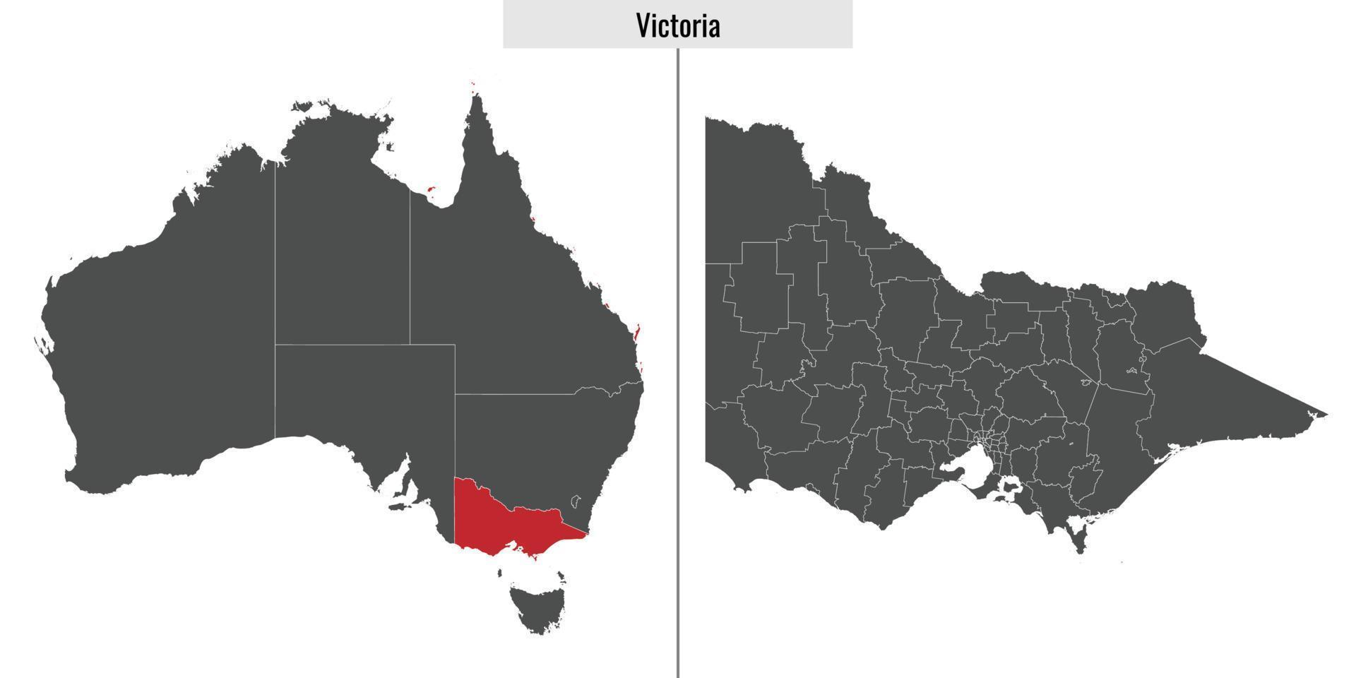 map state of Australia vector