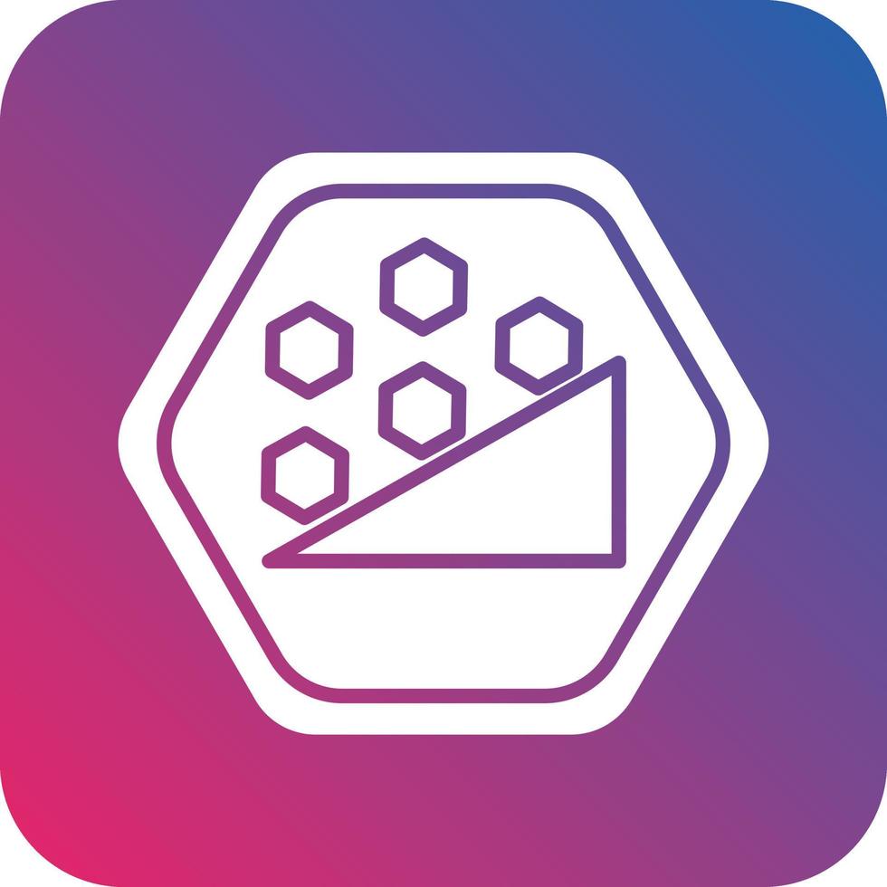 Falling Rocks Icon Vector Design