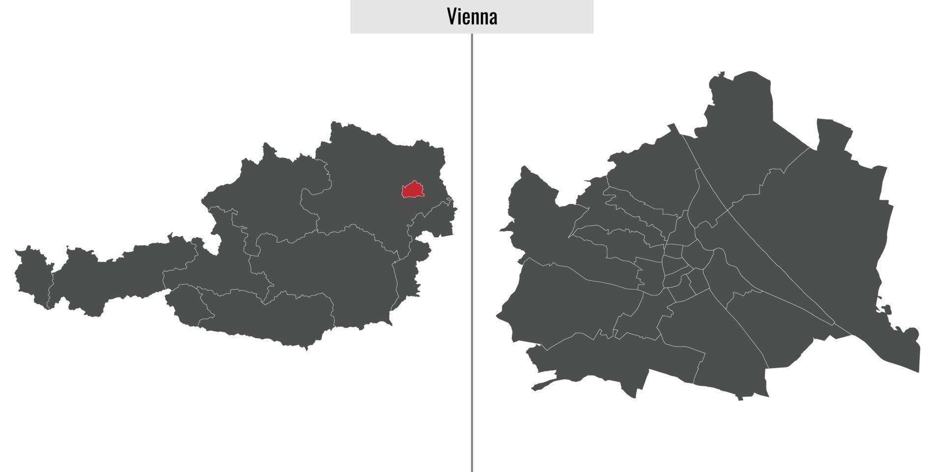 map state of Austria vector