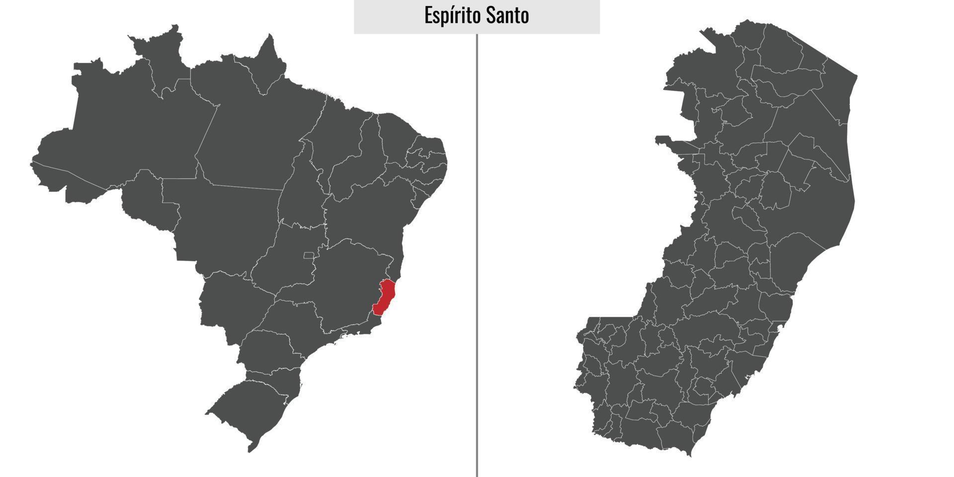 mapa estado de Brasil vector