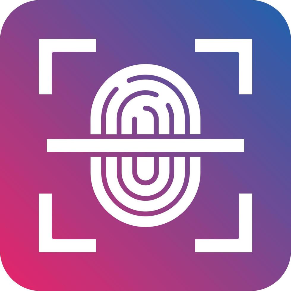 Fingerprint Scan Icon Vector Design