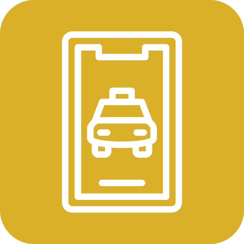 Mobile Taxi Icon Vector Design