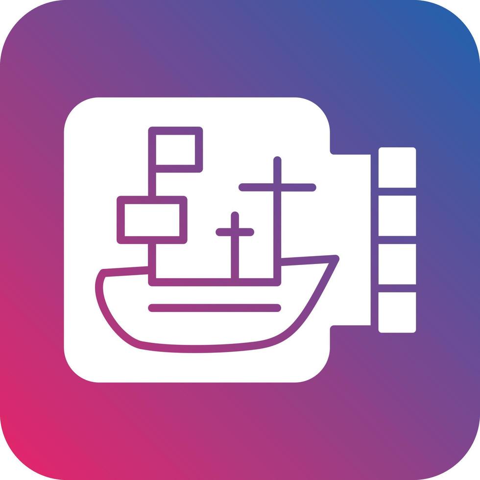 Ship In A Bottle Icon Vector Design